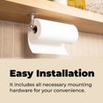 thumbnail image 3 of Aviano Hardware | Wall Mounted Metal Paper Towel Holder | Roll Organizer for Kitchen | Hanging Paper Towel Holder | Napkin Holder (Satin Nickel), 3 of 6