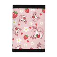 thumbnail image 3 of Chririnla Cartoon Axolotl & Strawberry Print Trifold Coin Wallet, Polyester Coin Bag for Sports, Compact Slim Trifold Coin Purse Wallet, 3 of 6