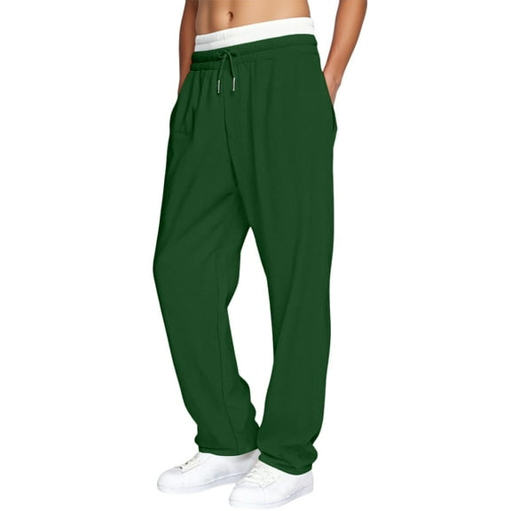 Sweatpants Men Joggers for Men Men's Casual Pants With Double Layer Waistband Straight Leg Solid Joggers Comfortable Sweatpants for Everyday Wear