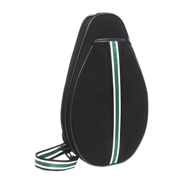 koolsoo Badminton Racket Bag Carry Case Crossbody Bag for Outdoor Men Women Training Black