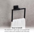 thumbnail image 4 of Matsuzay Toallero colgante montado en la pared, soporte de cocina de acero inoxidable, estante de almacenamiento de Hardware para el baño del Juegos de accesorios de baño rectángulo negro, 4 of 6