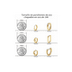 thumbnail image 2 of Aretes De Laminado de Oro 14k Mujer Arracadas Huggies Moda 6 PARES, 2 of 4