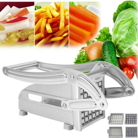 

Aramox Stainless Steel French Fry Cutter Potato Vegetable Slicing Tool Chopper Dicer 2 Blades Chip Cutter