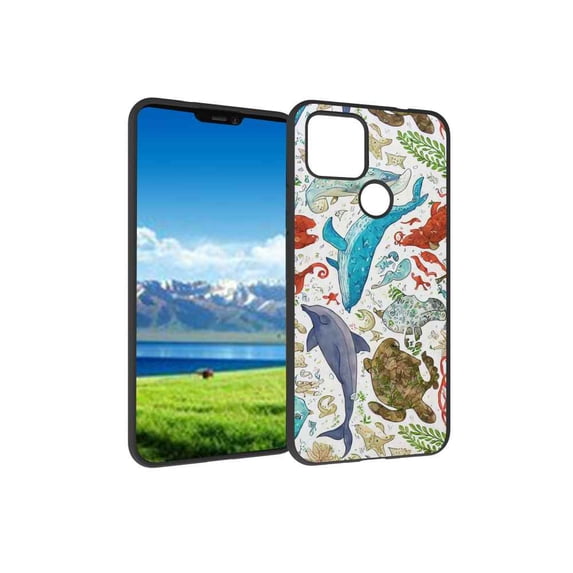 Compatible with Google Pixel 4A 5G Phone Case, Whale-64-7-0 Case Men Women, Flexible Silicone Shockproof Case for Google Pixel 4A 5G