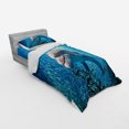 thumbnail image 2 of Ambesonne Fish Bedding Set 3 Pcs, Dolphin in Ocean Marine, Twin, Blue Grey, 2 of 2
