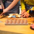 thumbnail image 2 of ULTNICE Reusable Egg Carton Egg Storage Container Light Brown Wood 1Set for Home Use, 2 of 8