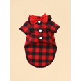 thumbnail image 4 of Plaid Pattern Pet Shirt With Tie, 4 of 5