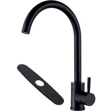 Kohonby High Arc Matte Black Kitchen Faucet Single Handle Stainless Steel,Commercial Single Hole Kitchen Sink Faucet,Modern One Hole Bar Sink Faucet