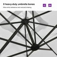 thumbnail image 5 of PURPLE LEAF 9x11.5 Ft Cantilever Umbrella Rectangle Outdoor Patio Umbrella Large Offset Hanging Umbrella Aluminum Umbrella with 360°Rotation Adjustable Garden Pool Umbrella,White, 5 of 15