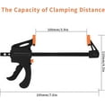 thumbnail image 2 of 4 Pcs Quick Grip Clamps, 4 Inch Woodworking F Clamps, 2 of 5