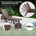thumbnail image 6 of WestinTrends Malibu Chaise Lounge Outdoor, All Weather Poly Lumber Patio Pool Lounge Chairs with 5 Positions Backrest, Dark Brown, 6 of 10