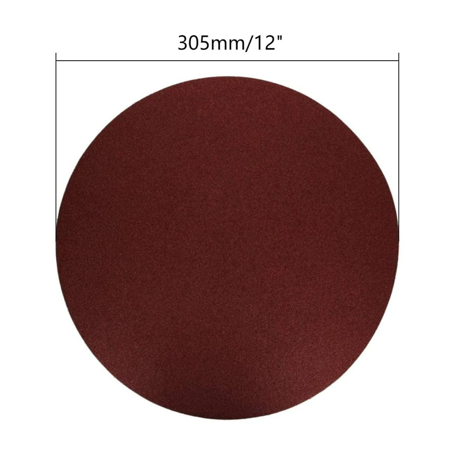 XiHAMA 12-inch PSA Sanding Discs 60 Grits NO-Hole Self Stick Adhesive Back Aluminum Oxide Sanding Discs for Orbital Sander