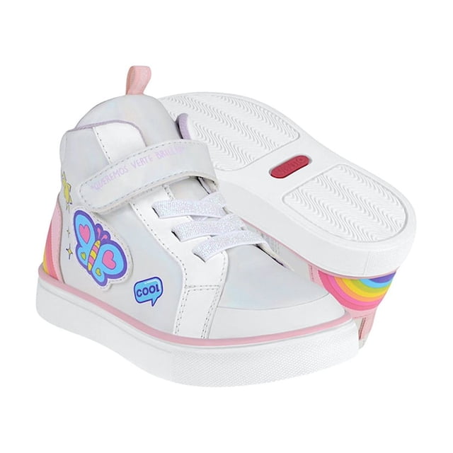 Tenis NIÑA Tropicana 933522 Simipiel blanco