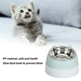 thumbnail image 3 of Cuenco elevado para gatos con inclinación de 15, comedero lento de pláshico antideslizante, cuencos dobles para gatos y caquorros, 3 of 7