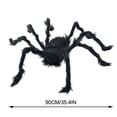 thumbnail image 3 of Halloween Spider Decoration, Stretchy Cobweb Cotton Fake Giant Spider Prop, Realistic Horror Scene Layout for Bar Indoor Party Haunted House Display, 3 of 7
