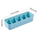 thumbnail image 3 of Organizador de ropa interior Caja de almacenamiento de plástico | Compartimento apilable de 5 rejillas | Diseño de Techo Abierto | Almohadillas antideslizantes | Cajón que ahorra espacio, 3 of 6