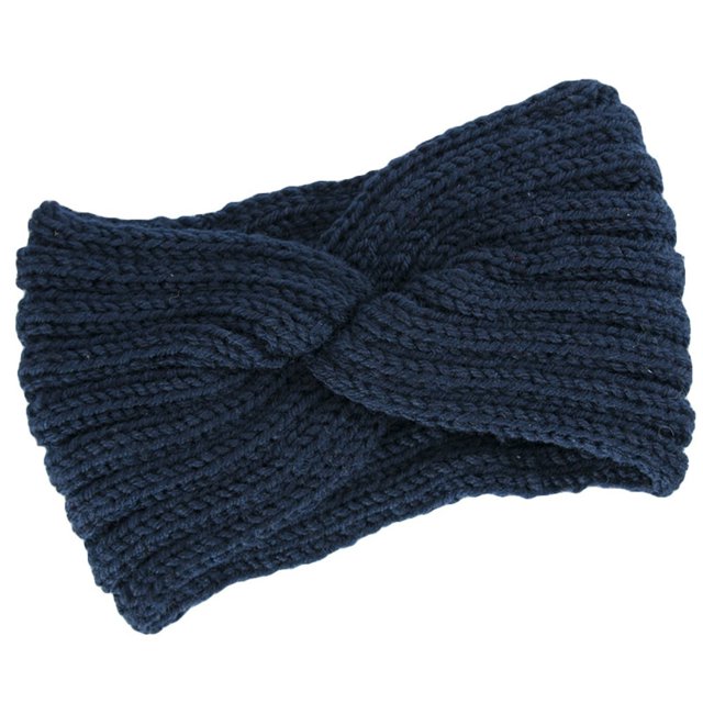 Bandeau Croisé Tricoté Automne Hiver pour Femmes, Bandeau de Sport Extensible et Chaud