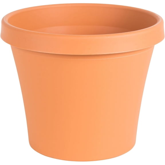 Bloem 14" Round Natural Earthenware Resin Planter Pot with Drainage Holes