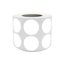 White Dot Stickers Color-Coding Labels in Rolls 19mm ( 3/4" inch ) - 1050 Pack by Royal Green