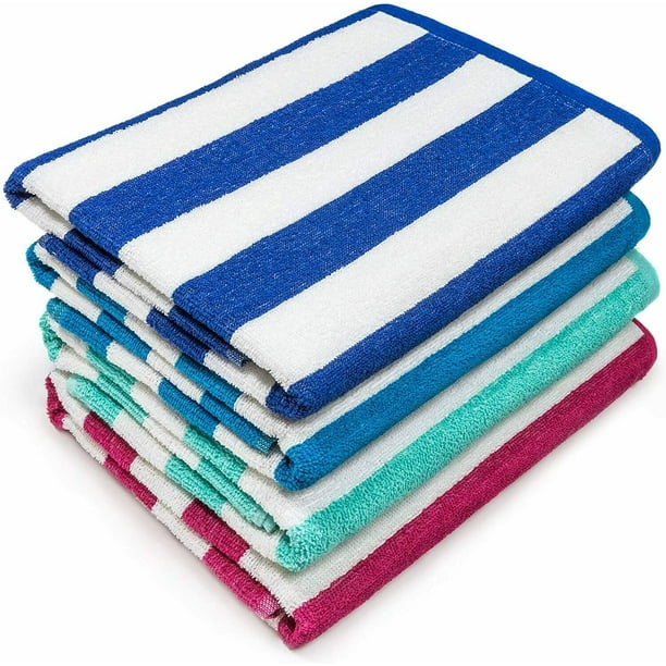 UltraSoft 100 Cotton Jumbo Assorted Striped Pool Cabana Hotel Beach