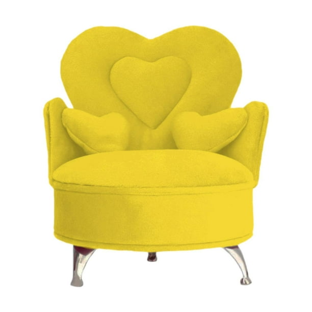 Caja de joyería para sofá, soporte para muebles de casa de muñecas, decoración, caja de joyería para sofá, caja de almacenamiento de pendientes para Amarillo