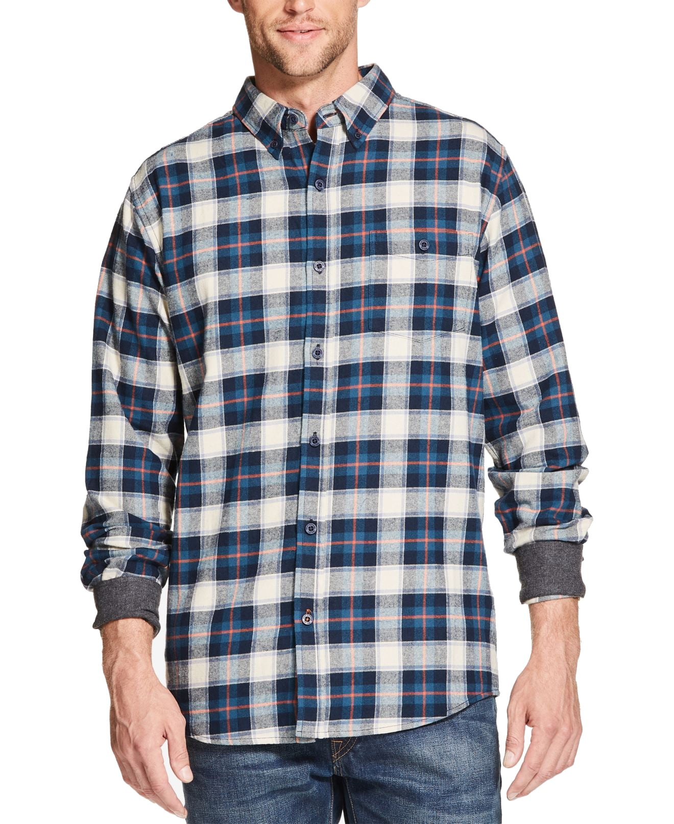 Weatherproof - Weatherproof Mens Flannel Plaid Button Up Shirt ...