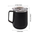 thumbnail image 3 of AUNVITO 17oz 304 Stainless Steel Coffee Mug Cup, Double Wall Insulated Tumbler for Hot Cold Drinks Home Office Travel Camping, 1pc, 3 of 6