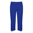 thumbnail image 5 of MXUIKV Leggings Pants with Pockets for Womens Slim Fitted Elastic Waist Lace Spliced Hem Trousers(Small,Blue), 5 of 5