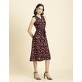 thumbnail image 2 of Moomaya Womens Printed Button Down Midi, Sleeveless Tie-Up Waist Casual Dress, 2 of 9