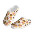 thumbnail image 2 of Fotbe Cute Ice Cream Pattern Women's Fuzzy Curly Fur Memory Foam Loafer Slippers Indoor Outdoor Slippers Winter Home Shoes-42/43, 2 of 7