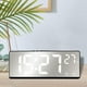 thumbnail image 5 of Reloj despertador digital Brillo Pantalla de escritorio Snooze Temperatura 12H 24H Espejo Reloj LED para sala de estar Escuela de adultos Luz blanca Macarena  Despertador digital, 5 of 8