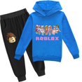 thumbnail image 1 of Roblox traje de ocio bidimensional periférico de animación de juego de dos piezas para niños y niñas, suéter y pantalones para niños, 1 of 4