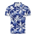 thumbnail image 5 of Tqyyweavej Halter Hawaiian Shirt for Men Mesh Printed Lapel Collar Jersey Oversized Color Block Short Sleeve Summer Beach Tops, 5 of 6