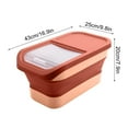 thumbnail image 3 of Contenedor grande para comida de perro (capacidad de 12 a 15 kg) | Tapa hermética con bisagra y ruedas | Contenedor plegable para comida seca, arroz y cereales, 3 of 6