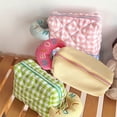 thumbnail image 2 of Aurgiarme Plaids Toiletry Bag Large Capacity Makeup Bag Quilted Cosmetic Bag Handheld Makeup Bag Skincare Organisers Wash Bag, 2 of 8