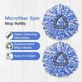 thumbnail image 5 of 6PCS 2TANK Spin Mop Refill For O-Cedar, Compatible with O cedar Spin Mop Head Refill Accessory, EasyWring Rinseclean Dual Tank Microfiber Mop Replacement Refills(Color Blue&White), 5 of 9
