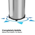 thumbnail image 3 of 13 Gal Round Open Top Kitchen Trash Can Recycling Bin with Wheels and Double Odor Filters, 3 of 7
