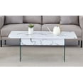 thumbnail image 3 of Coffee Table with Lift Top & White Marble Pattern - Tempered Glass Legs for Homes & Offices!, 3 of 24