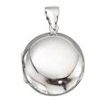 thumbnail image 1 of Sterling Silver 30" 1mm Box Chain Puffy Round Two Picture Locket Pendant Necklace, 1 of 2