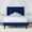 Blue, variant on 4 EVER WINNER Twin Size Bed Frame, Twin Size Upholstered Platform Bed Frame with Vertical Channel Tufted Headboard, White Twin Bed Frame, White