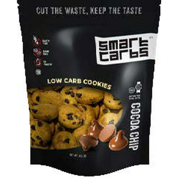 Smart Carb Sugar-Free Cocoa Chip Cookies 4.5 oz - Gluten-Free Chocolate Bliss