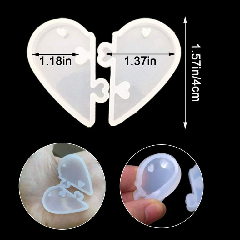 Mold Heart Molds Silicone Keychain Resin Pendant Casting Making