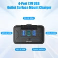 thumbnail image 2 of Adaptador de carga Hapytrip, paquete de 2, 78 W, 4 puertos USB, 12 V, PD, QC3.0, 2 of 8