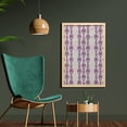 thumbnail image 2 of Floral Wall Art with Frame, Repetitive Vertical Aligned Floral Peduncles Leaves Corolla Delicate Pattern, Printed Fabric Poster for Bathroom Living Room, 23" x 35", Pale Taupe Purple, by Ambesonne, 2 of 2