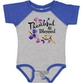 thumbnail image 3 of Inktastic Thankful and Blessed Inspirational Saying with Flowers Boys or Girls Baby Bodysuit, 3 of 5