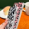 thumbnail image 3 of HSHDLDF Luxury Leopard Pattern iPhone 11 Square Edge Case,Chic Slim Golden Plating Glitter Soft TPU Silicone Rubber Gel Protective Bumper Cases Cover(Pink), 3 of 6