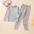 thumbnail image 4 of Ruyang Toddler 2 Piece Outfit Oversized Long Sleeve Crew Neck Top Jogger Pants Kids Striped Sets Fall Winter Home Loungewear, 4 of 5