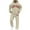 Beige, variant on Long Sleeve Sets for Men 2 Piece Lounge Set Solid With Letter Printed Zipper Hooded Jackets and Wide Leg Pants Outfits Fall Winter Trendy Tracksuits 2025 2026 (S,Beige)