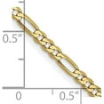 thumbnail image 4 of Avariah Diamonds Solid 14K Yellow Gold 3mm Flat Figaro with Lobster Lock Chain - 24", 4 of 8