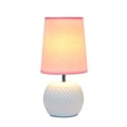 thumbnail image 2 of Simple Designs LT2084-PNK Studded Texture Ceramic Table Lamp, Pink, 2 of 6